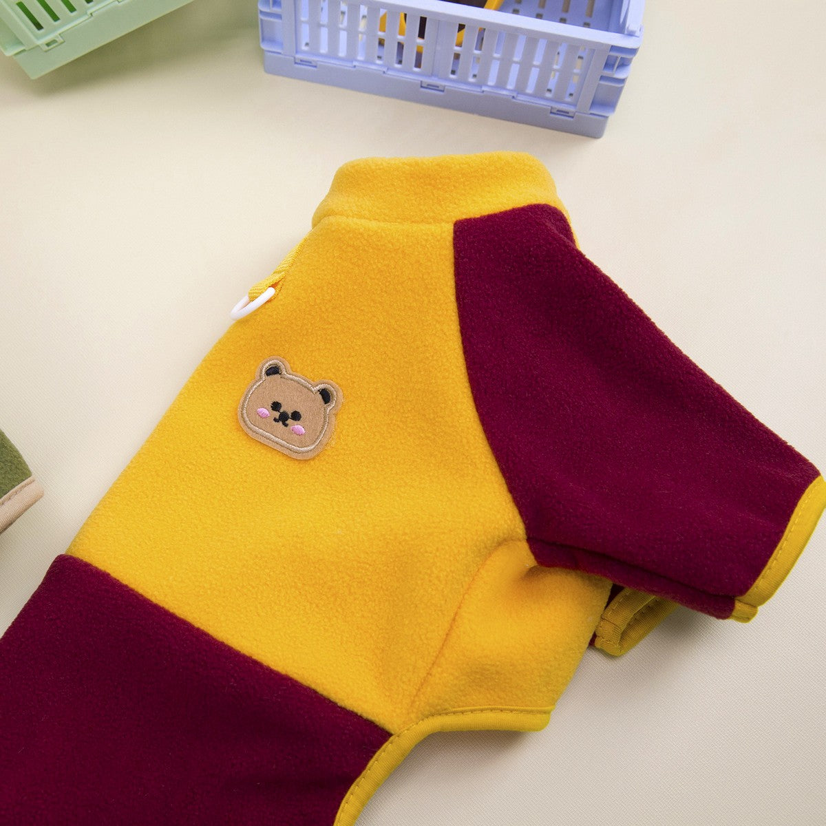 Plush Fleece Dog Jumpsuit Winter Small Dogs_CWMM12255