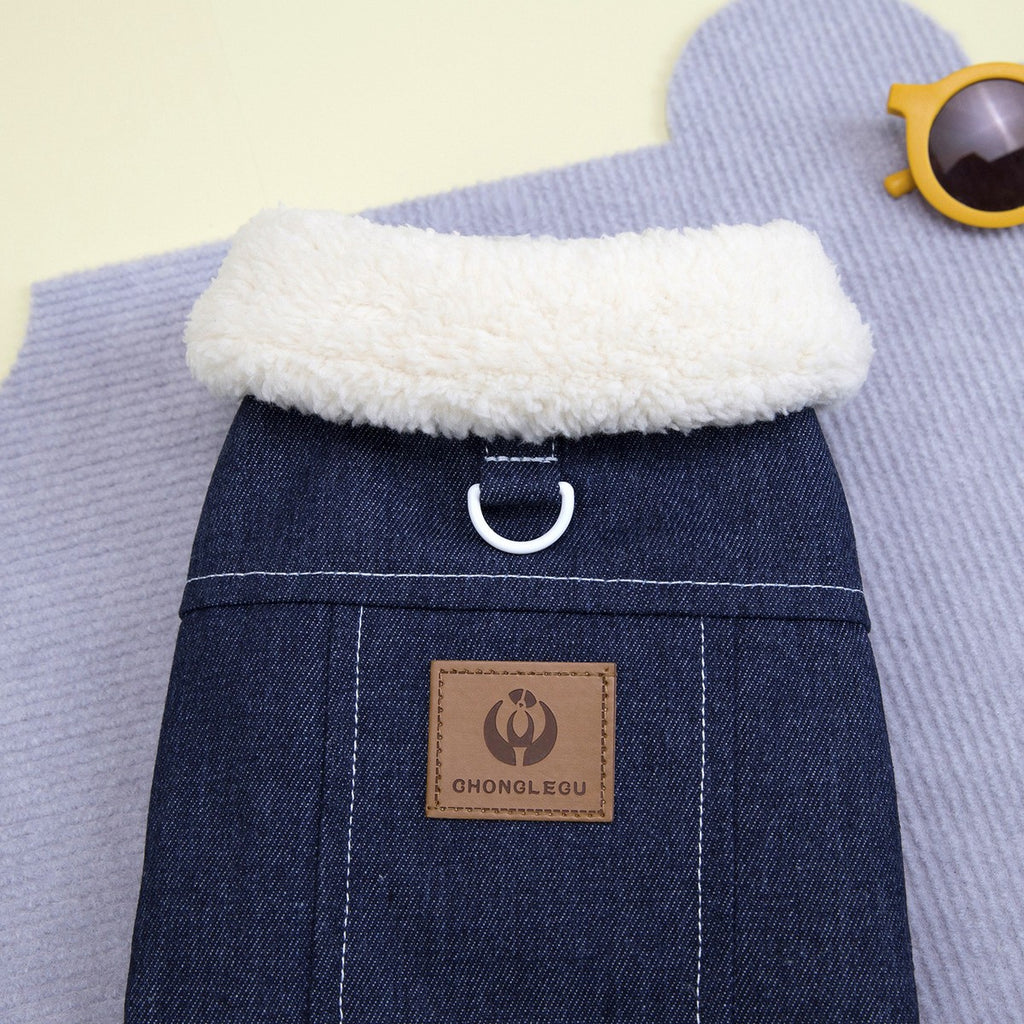 Winter Sherpa Dog Vest with Leash Ring_CWMM12233