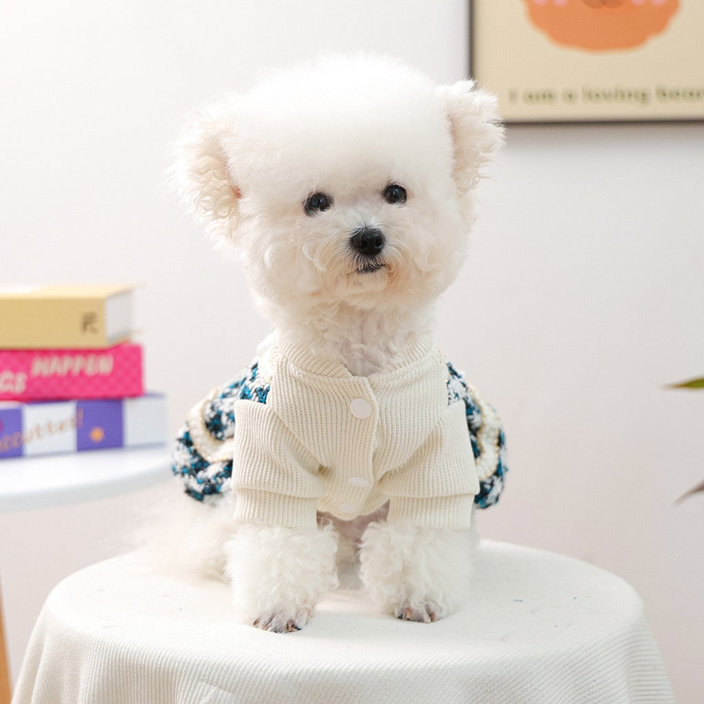 Dog Cat Elegant Blue Dress Royal Skirt_CWMM13039
