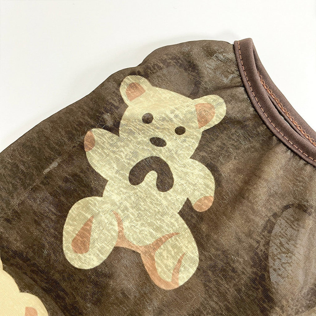 Large Dog Summer Vest  Bear Print Cooling Apparel_CWMM11135