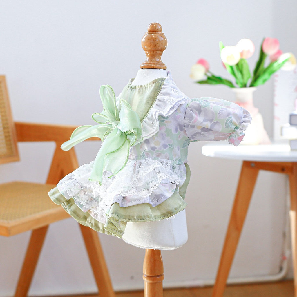 Small Pet Green Fantasy Tulle Dress_CWMM13115