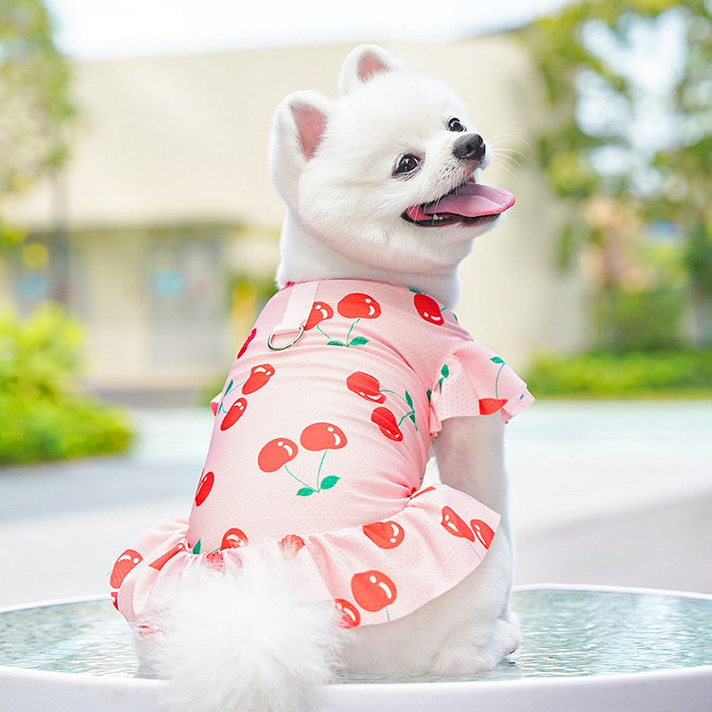Summer Pet Dress – Ice Silk Cool Floral Outfit_CWMM11118