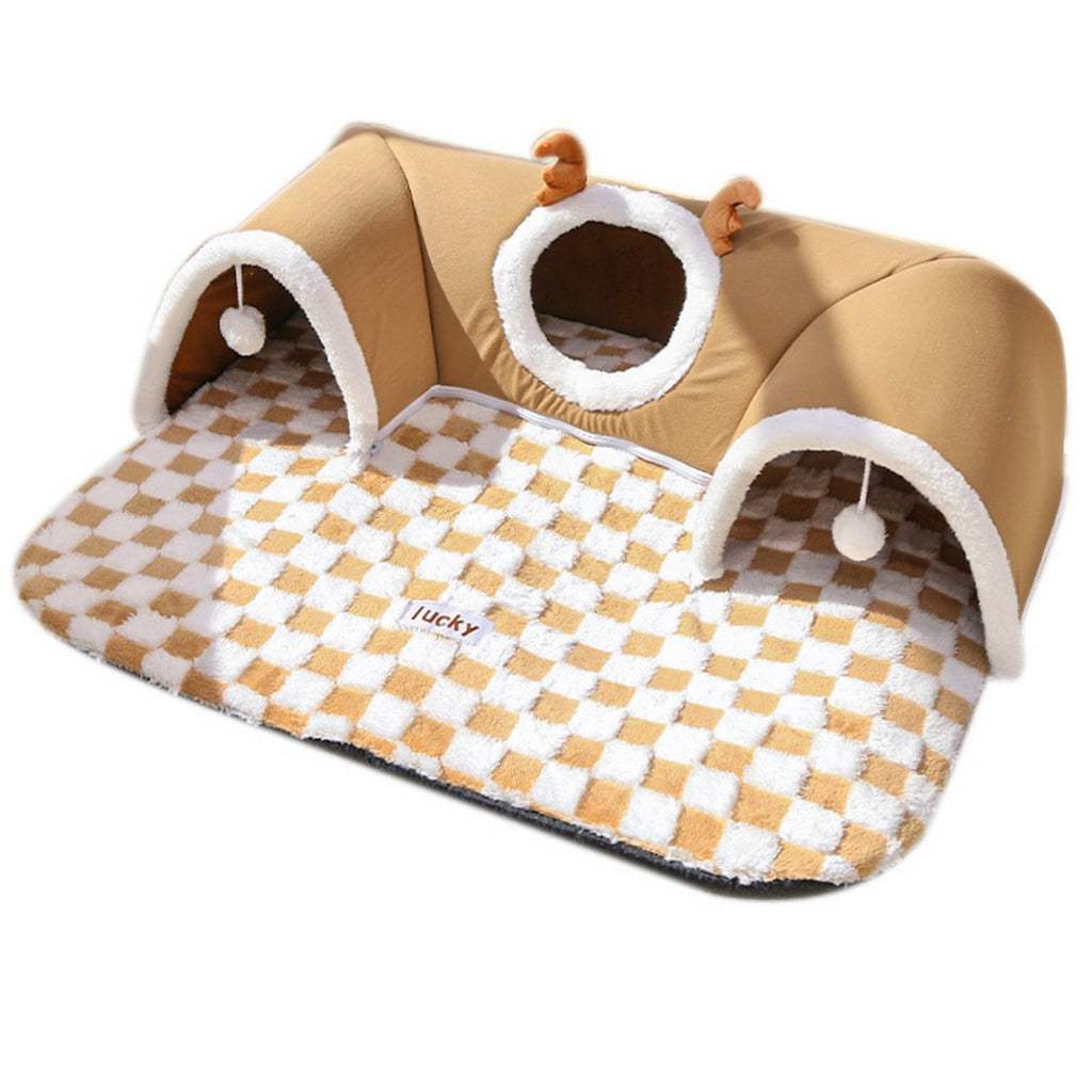 Cat Tunnel Bed – Hide and Sleep Pet Nest_CWMM11292