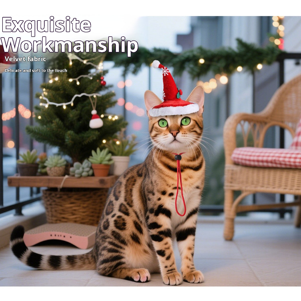 Festive Pet Costume – Creative Christmas Pet Hat_CWMM11352