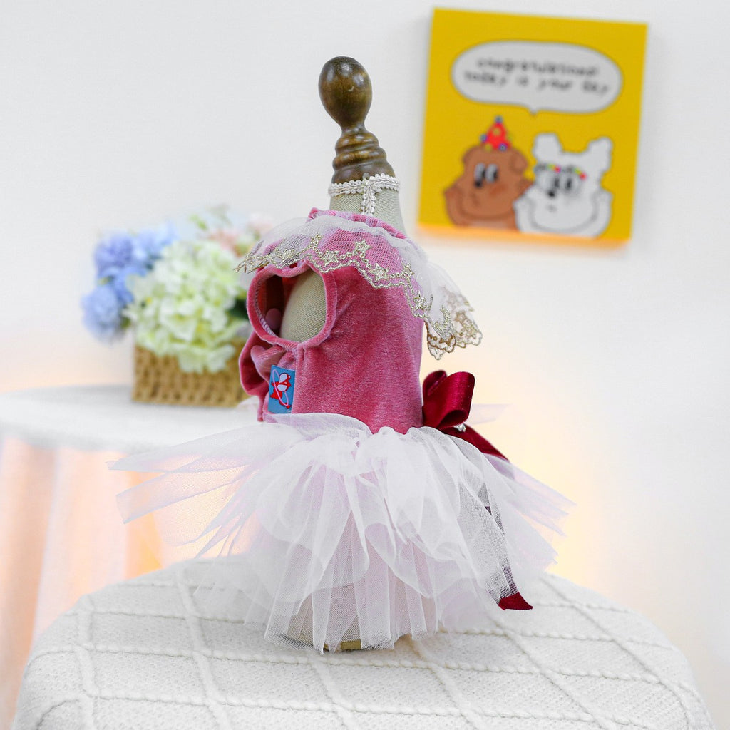 Pet Cozy Tulle Dress Royal Princess Skirt_CWMM13044