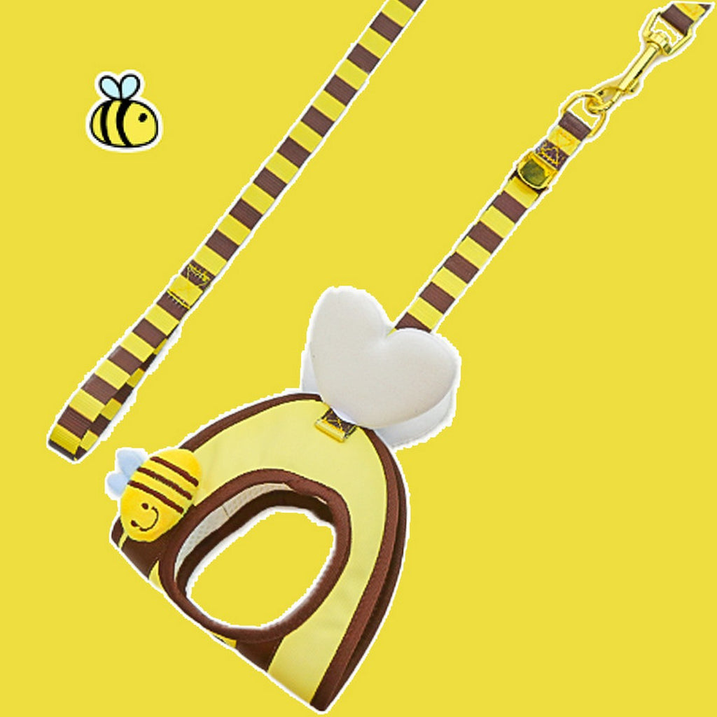 Bee Pet Harness Set – Cute Dog Cat Leash Outfit_CWMM11161