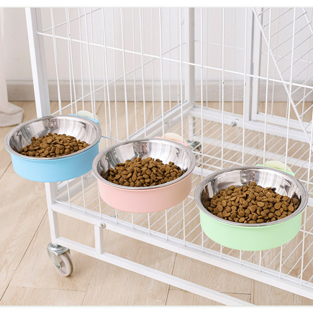 Thickened Fixed Hanging Stainless Steel Pet Bowl_CWMM13009