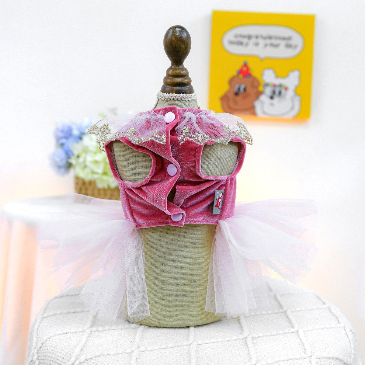 Pet Cozy Tulle Dress Royal Princess Skirt_CWMM13044