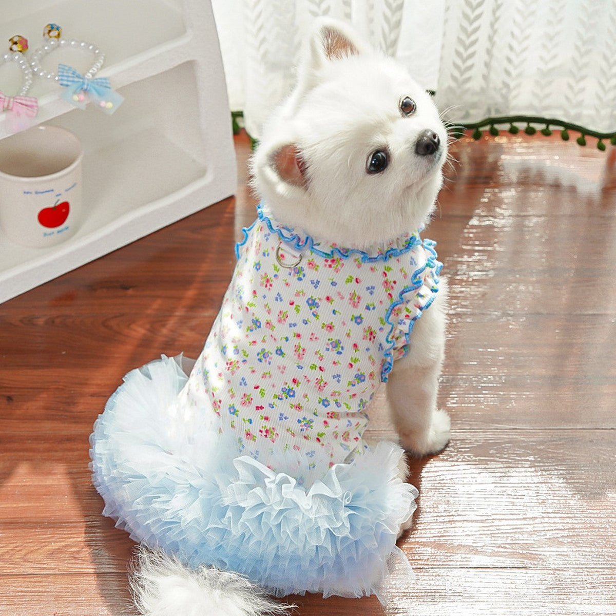 Pet Pajamas Bulk Order Floral Print & Cooling Fabric_CWMM11137