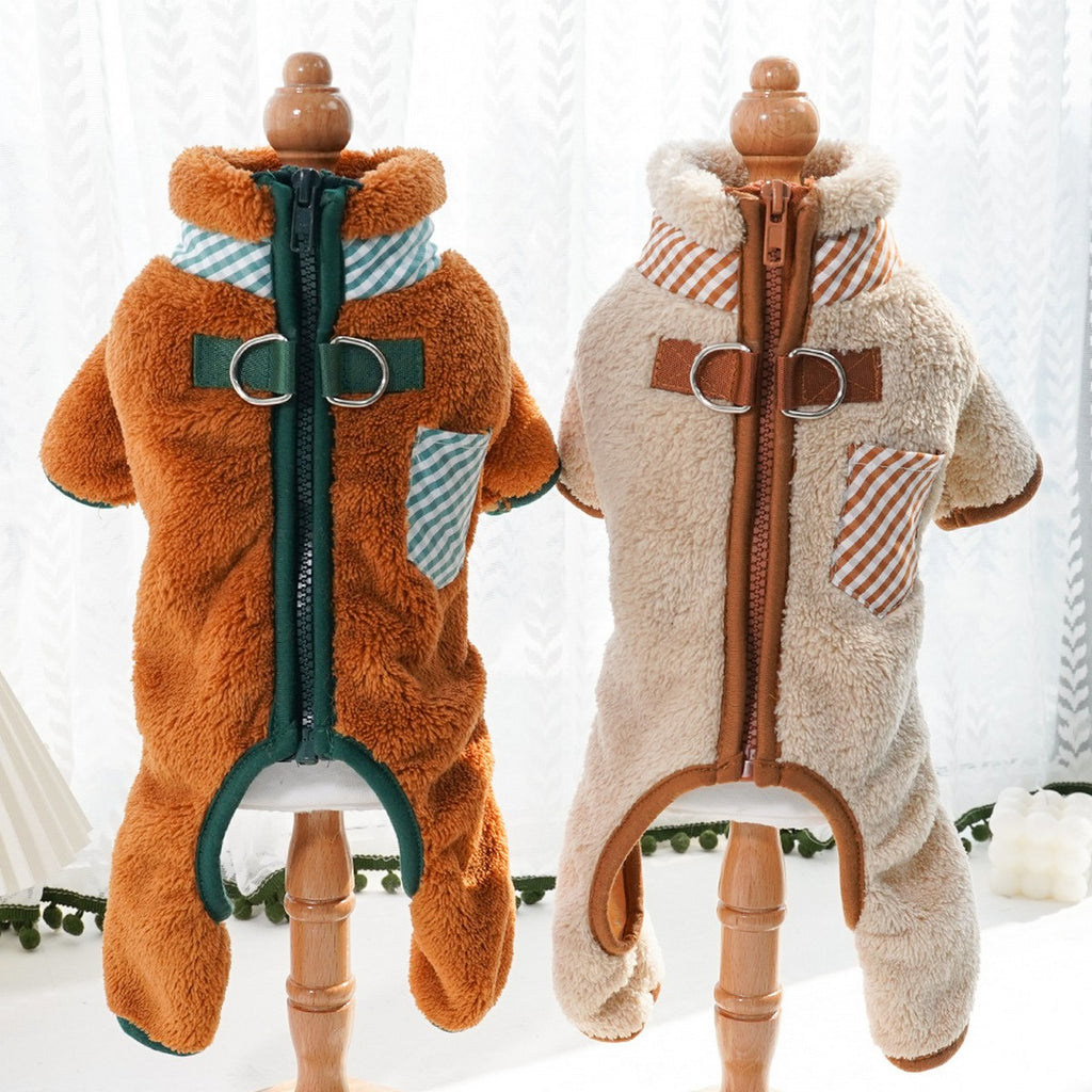 Pet Fleece Jumpsuit – Dog Cat Winter Outfit_CWMM11276