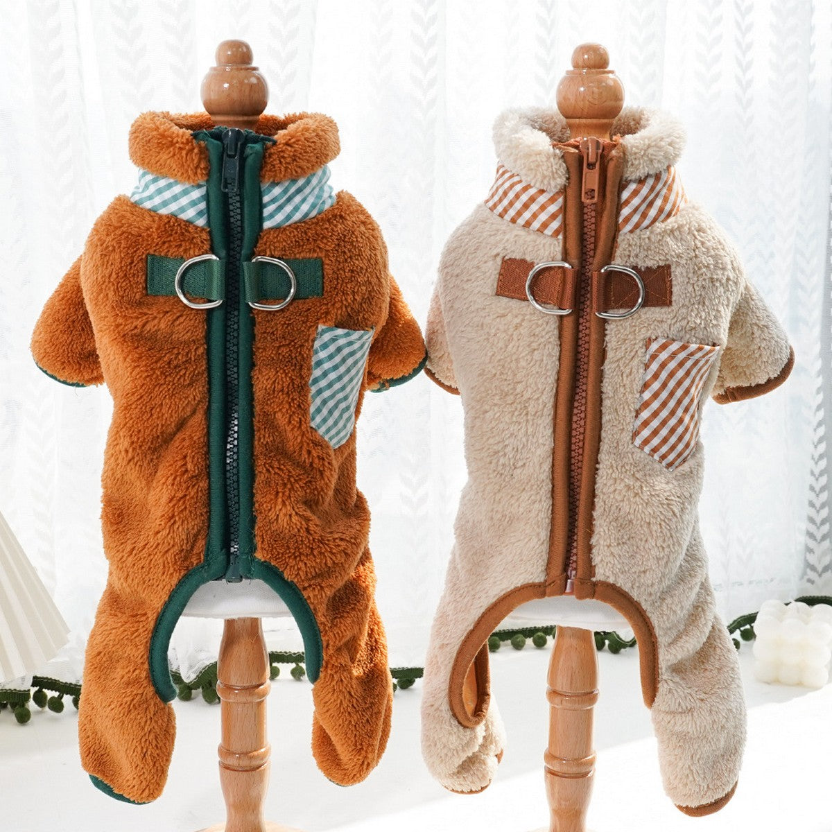 Pet Fleece Jumpsuit – Dog Cat Winter Outfit_CWMM11276