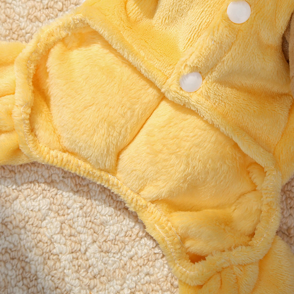 Flannel Pet Jumpsuit – Warm Dog Cat Outfit_CWMM11302