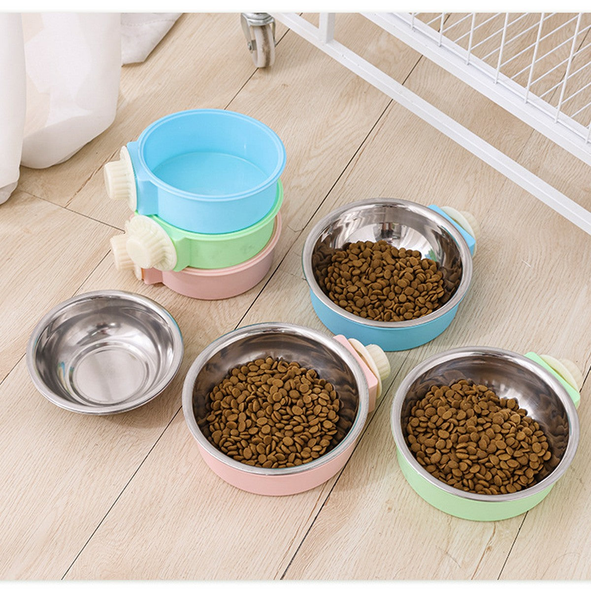 Thickened Fixed Hanging Stainless Steel Pet Bowl_CWMM13009
