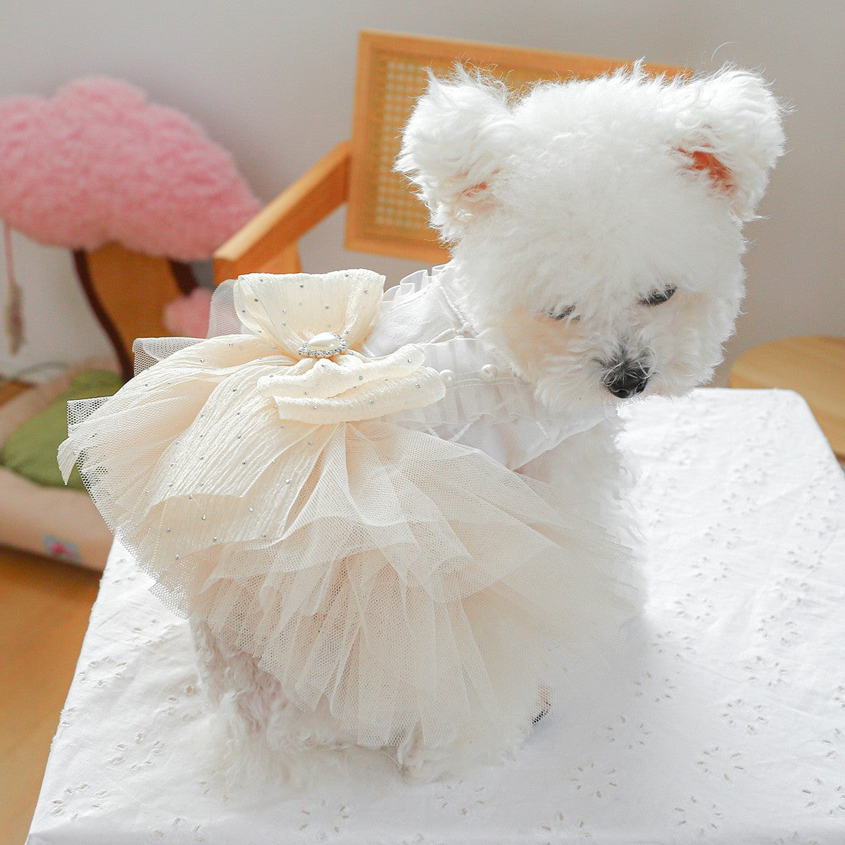 Pet Cozy Sissi Princess Wedding Skirt Dress_CWMM13041