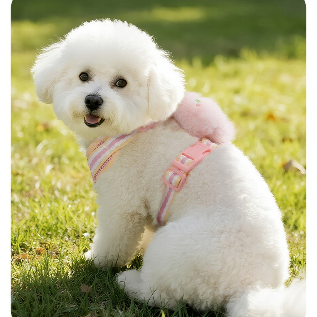 Breathable Dog Harness and Leash Set, Cute Plush_CWMM12439