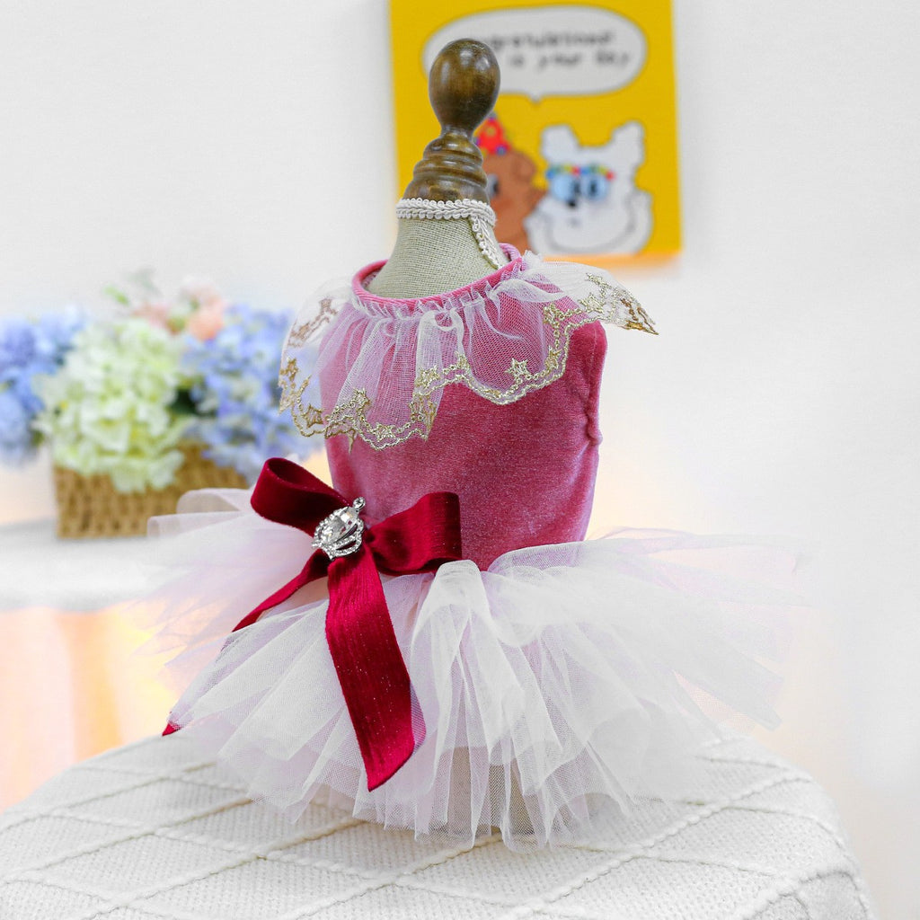 Pet Cozy Tulle Dress Royal Princess Skirt_CWMM13044