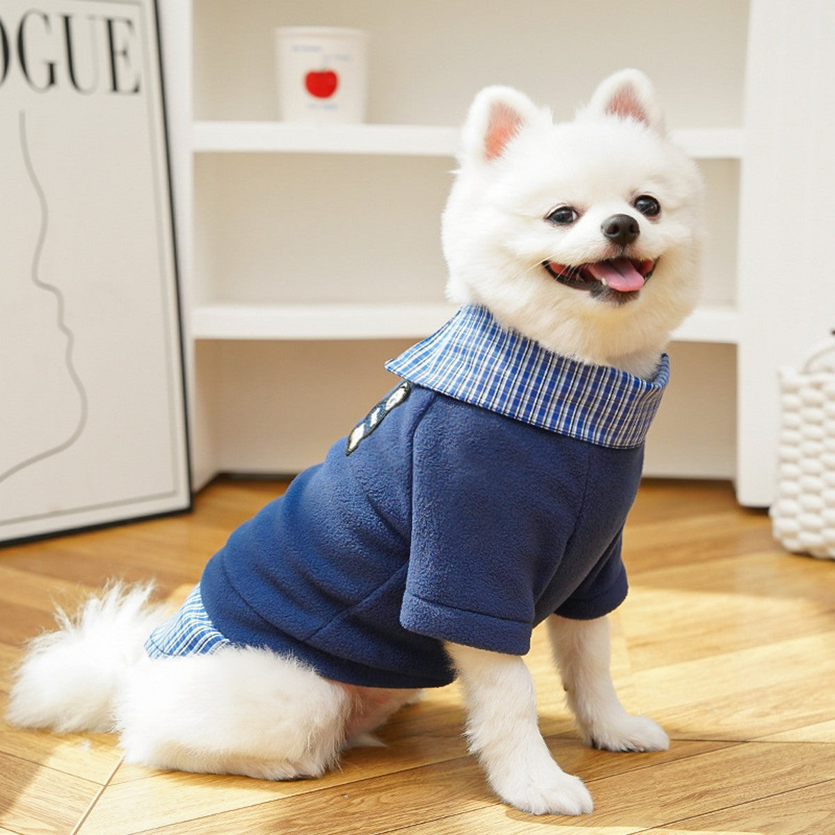 Miu Style Pet Fleece Top – Cozy Winter Outfit_CWMM11068