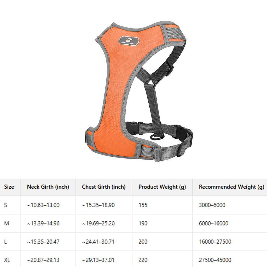 Dog Vest Style Harness with Reflective Leash_CWMM12512