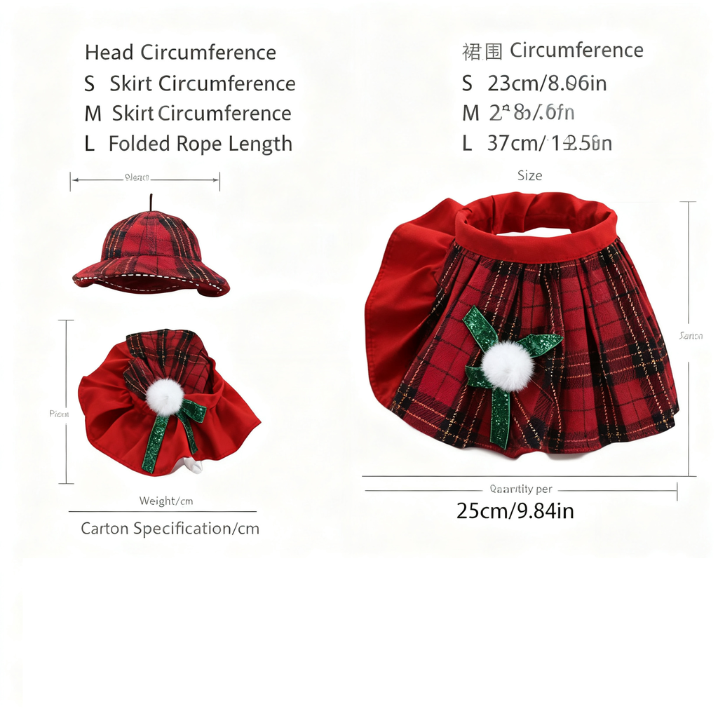 Christmas Cat Hat & Scarf – Holiday Pet Outfit_CWMM11336