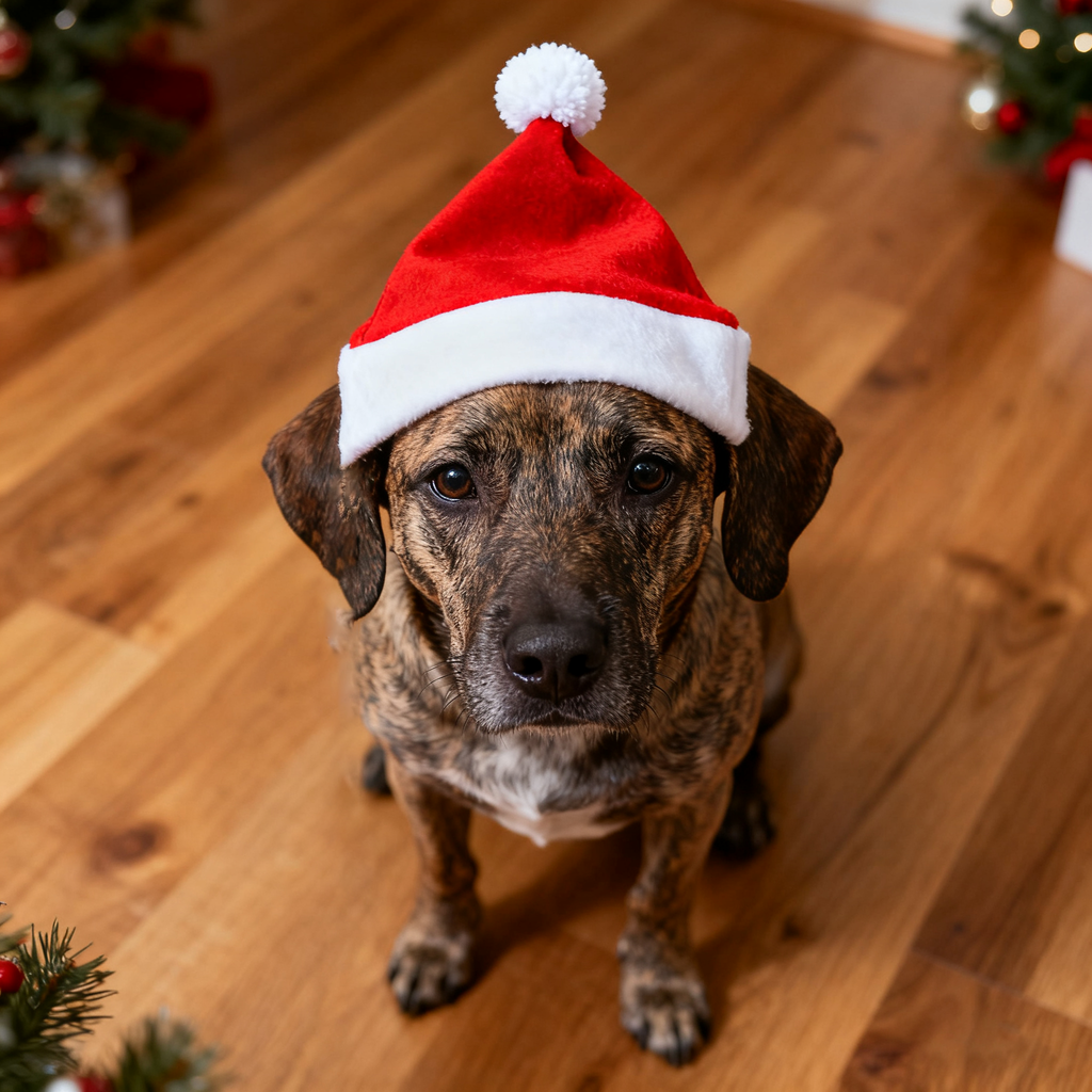 Cute Christmas Pet Hat – Adjustable Cat Dog Headwear_CWMM11346