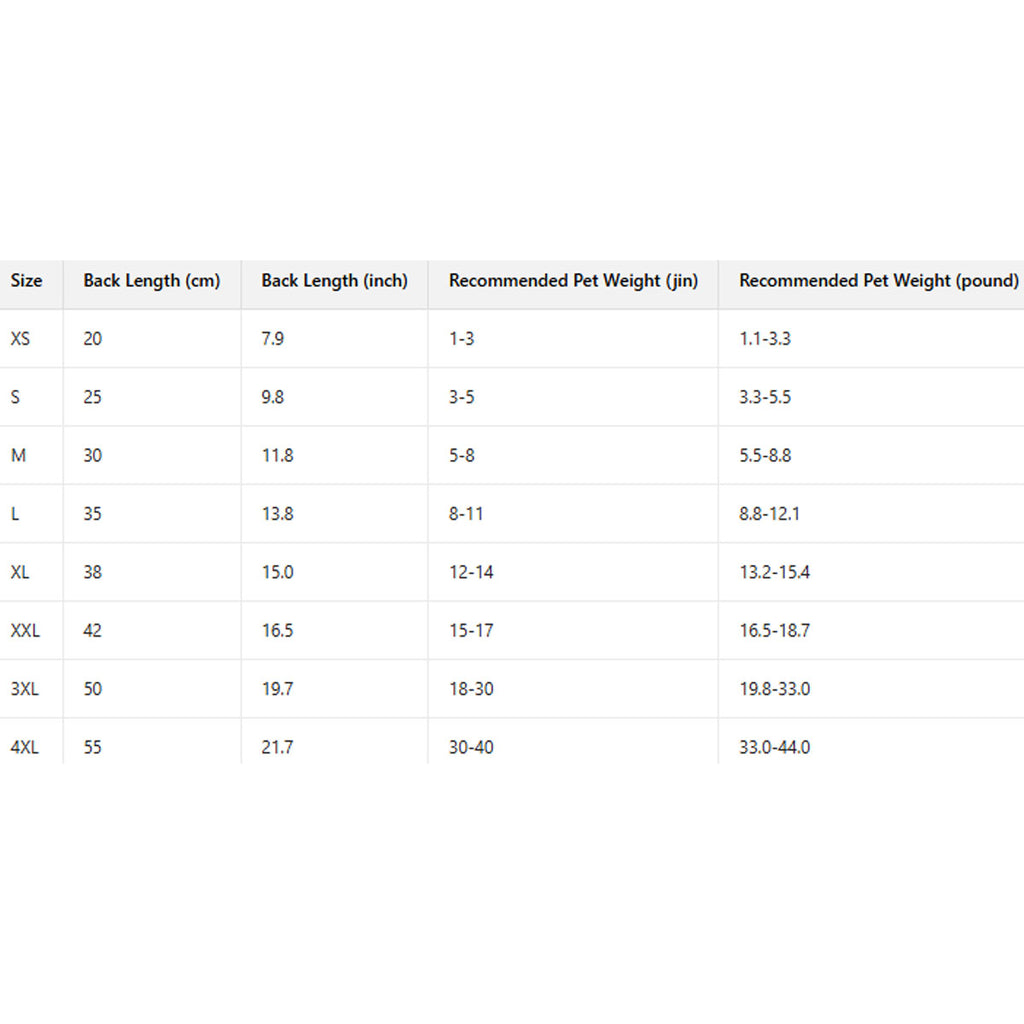 Thick 4-Leg Dog & Cat Clothes_CWMM11076