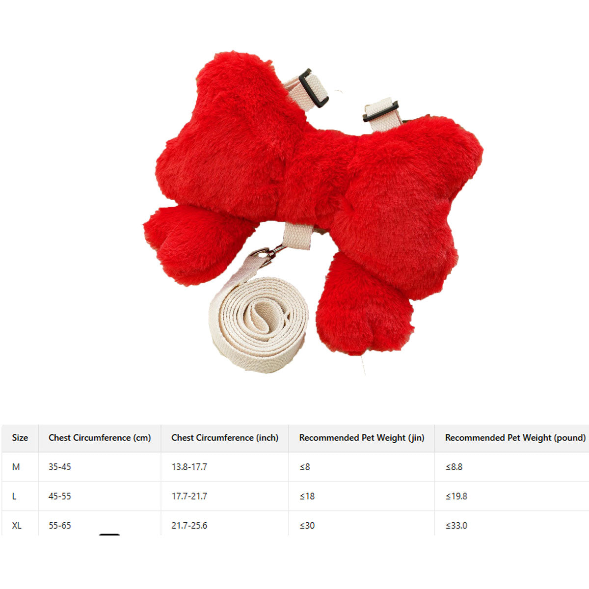 Pet Harness Leash – Bow Design Dog Cat Set_CWMM11297