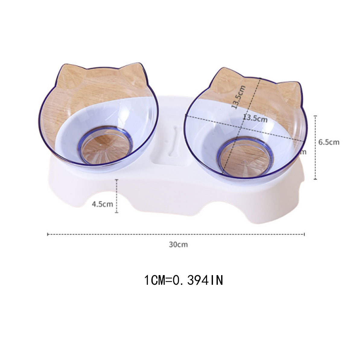 Elevated Plastic Cat and Dog Double Feeding Bowl_CWMM13011