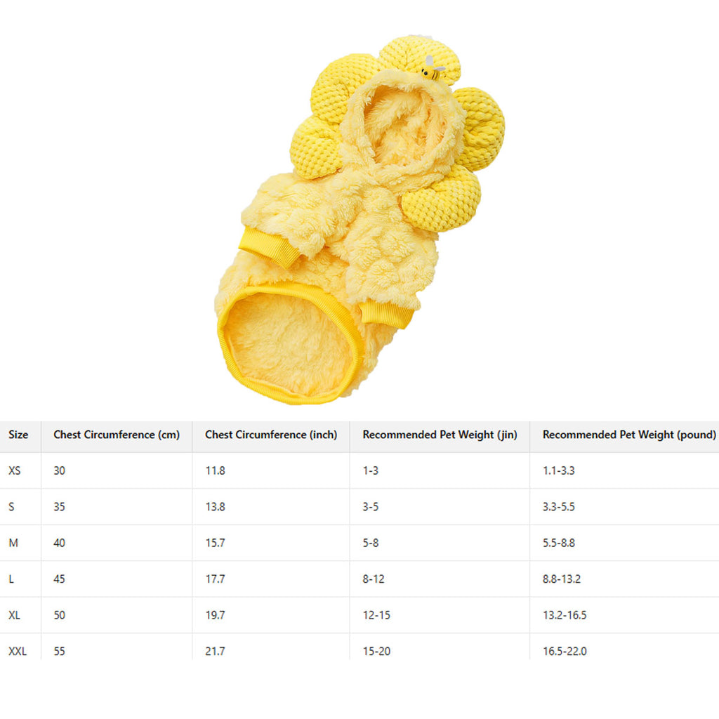 Sunflower Pet Hoodie – Warm Funny Dog Cat Wear_CWMM11155