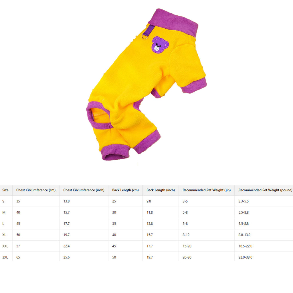 Colorblock Pet Jumpsuit with Leash Ring_CWMM11180