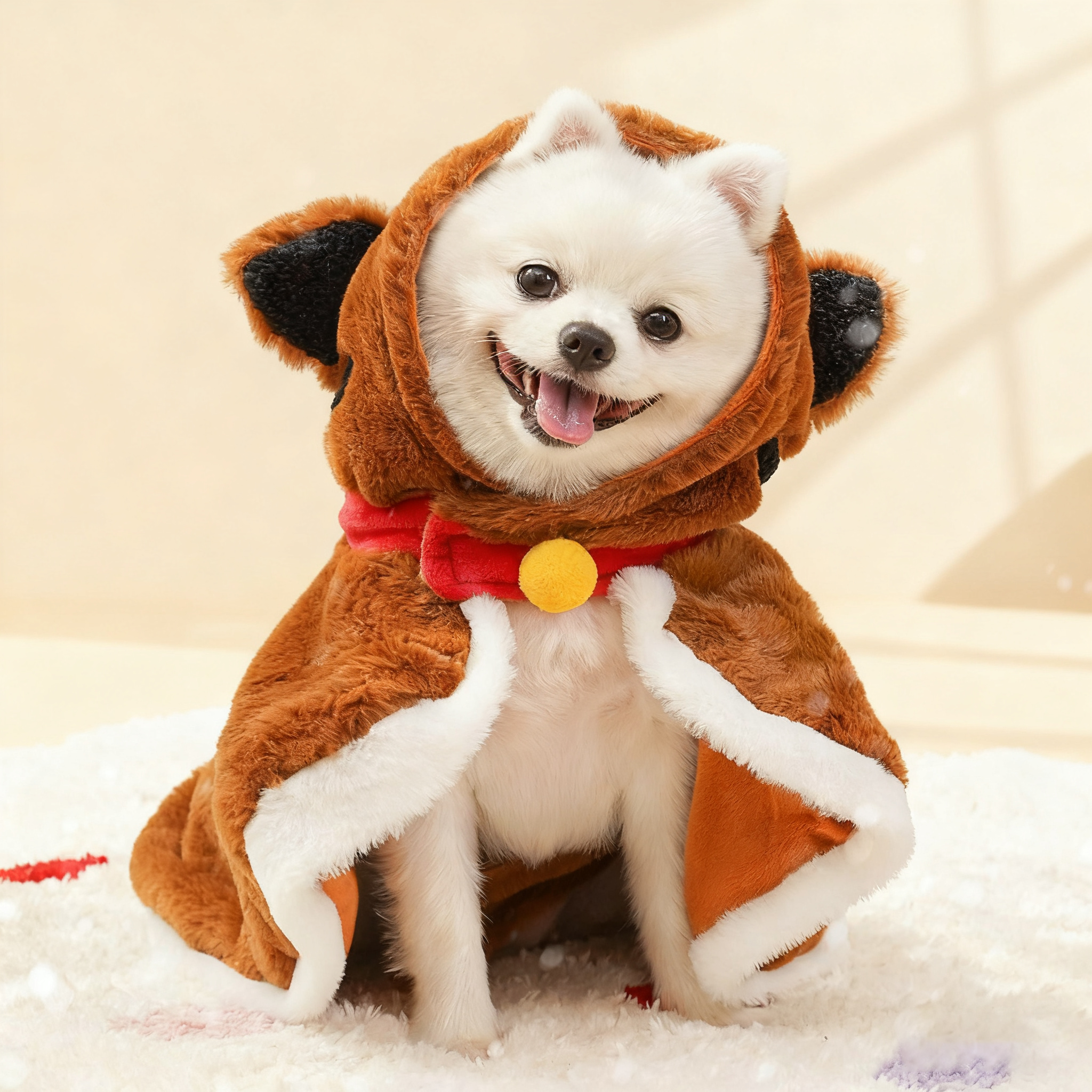 Tiger Plush Pet Cape – Warm Winter Cloak_CWMM11164