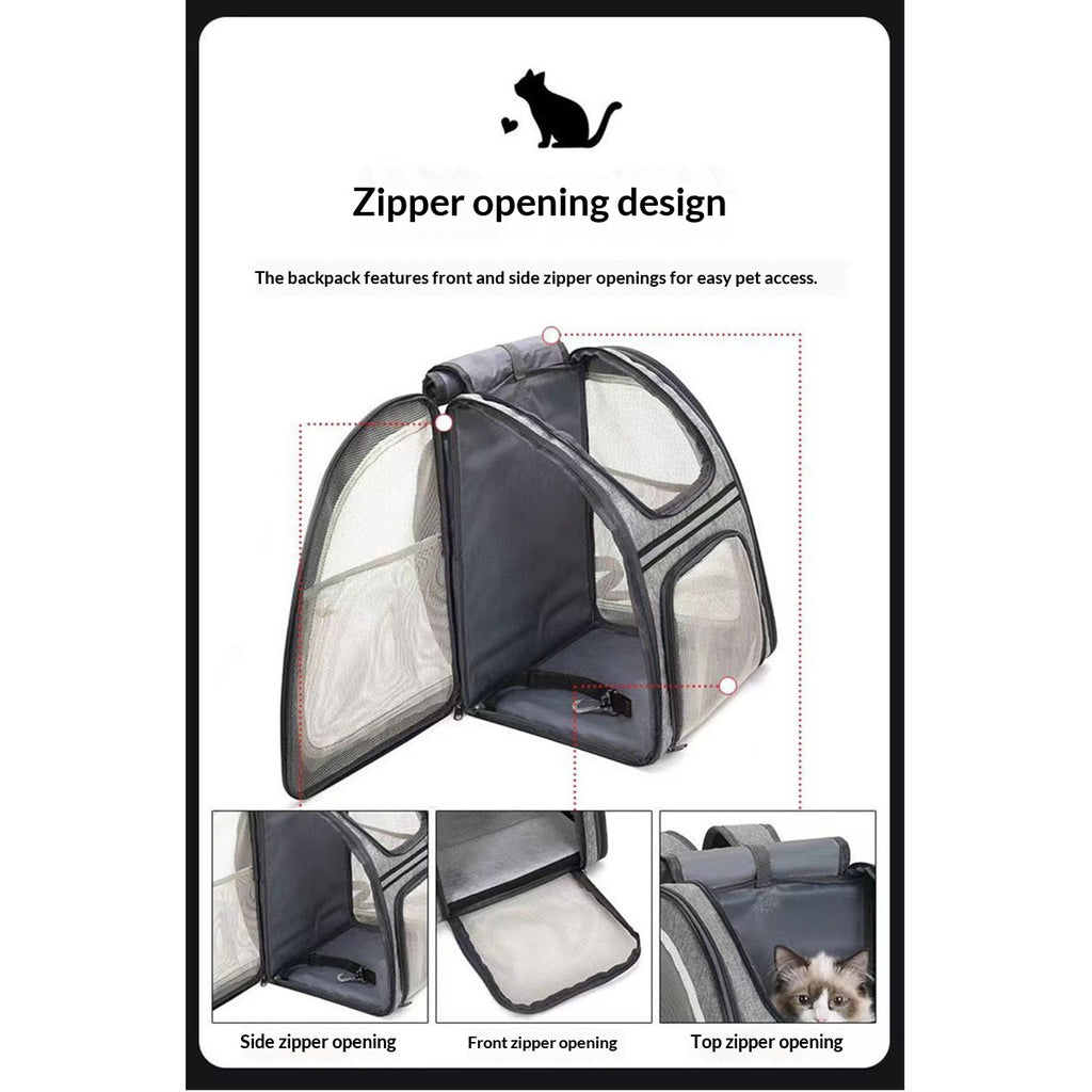 Portable Pet Travel Backpack for Cats Dogs_CWMM12934