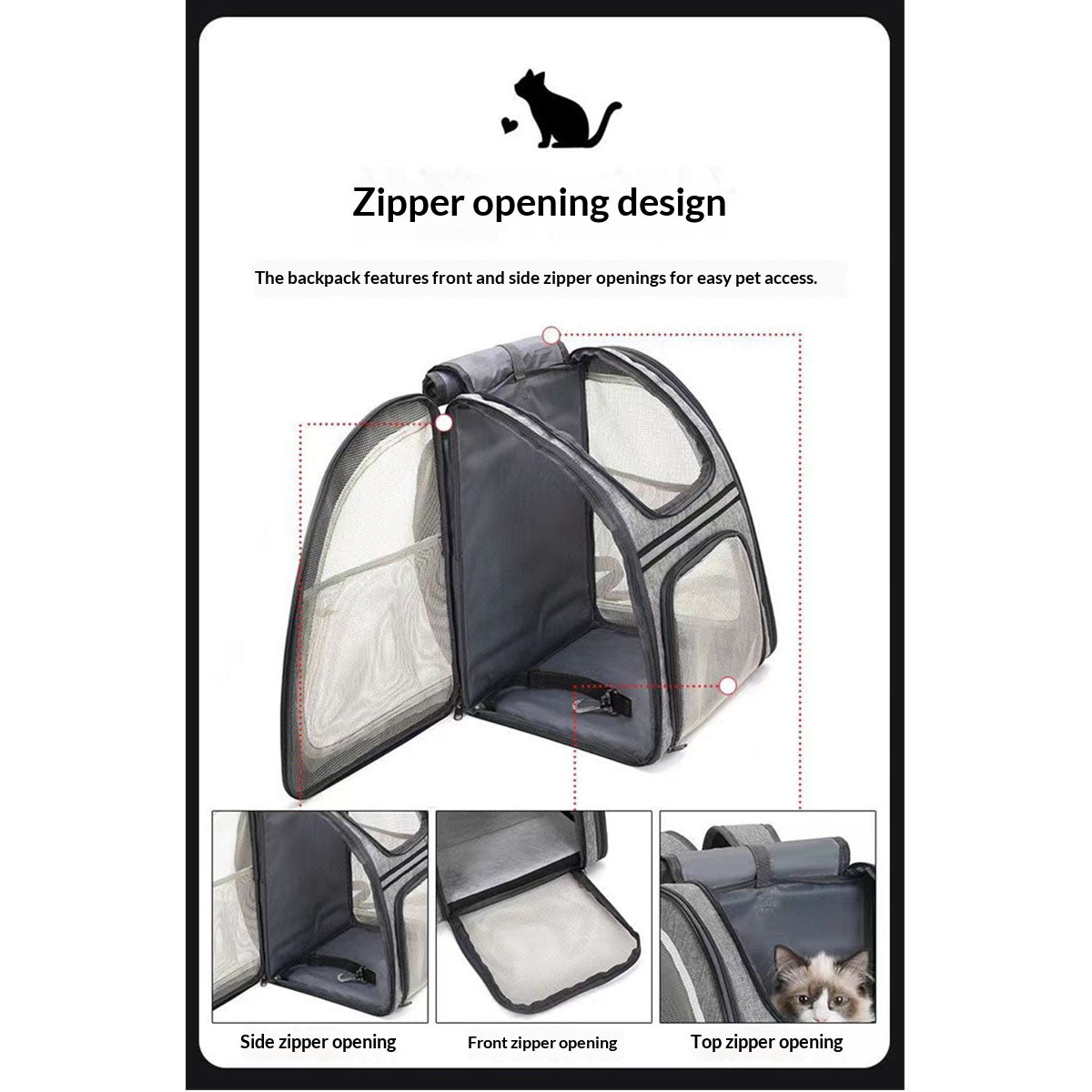 Portable Pet Travel Backpack for Cats Dogs_CWMM12934