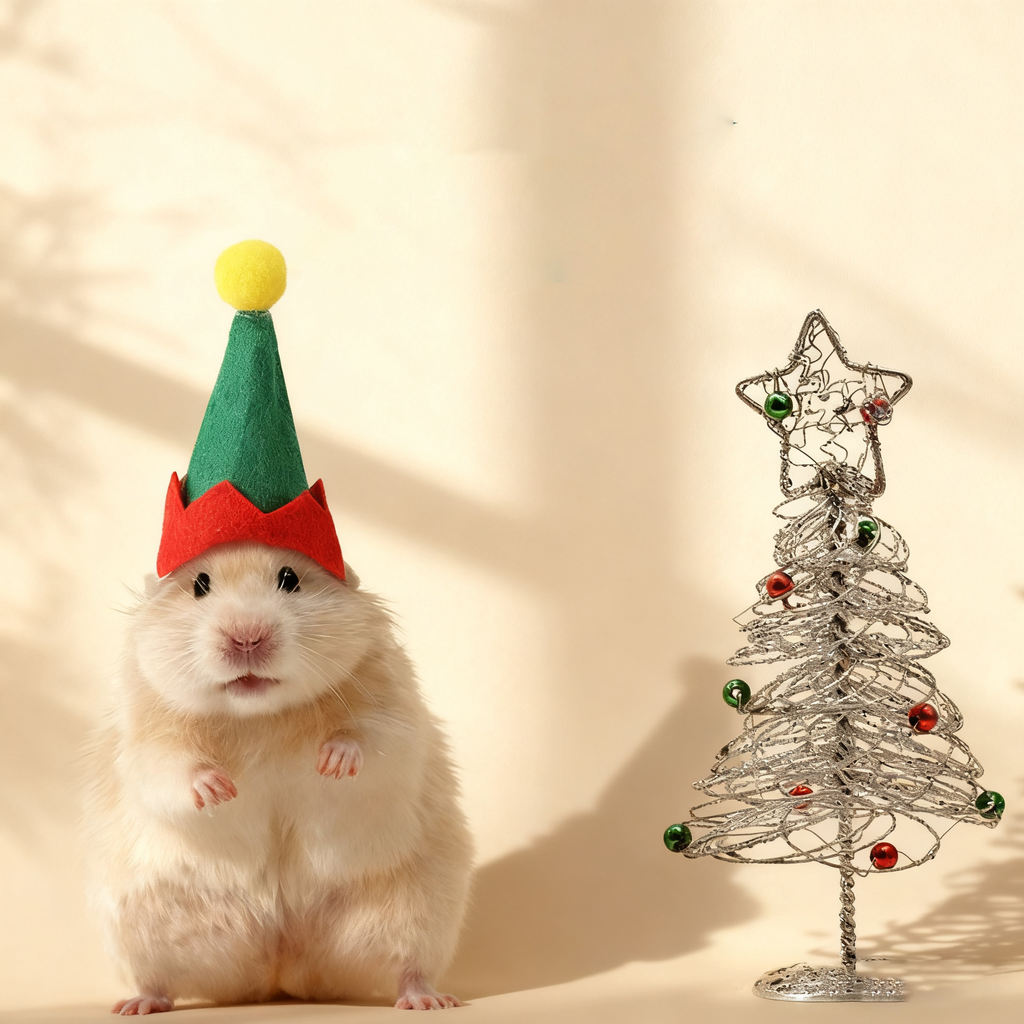 Funny Christmas Hat for Hamster & Chinchilla_CWMM11401