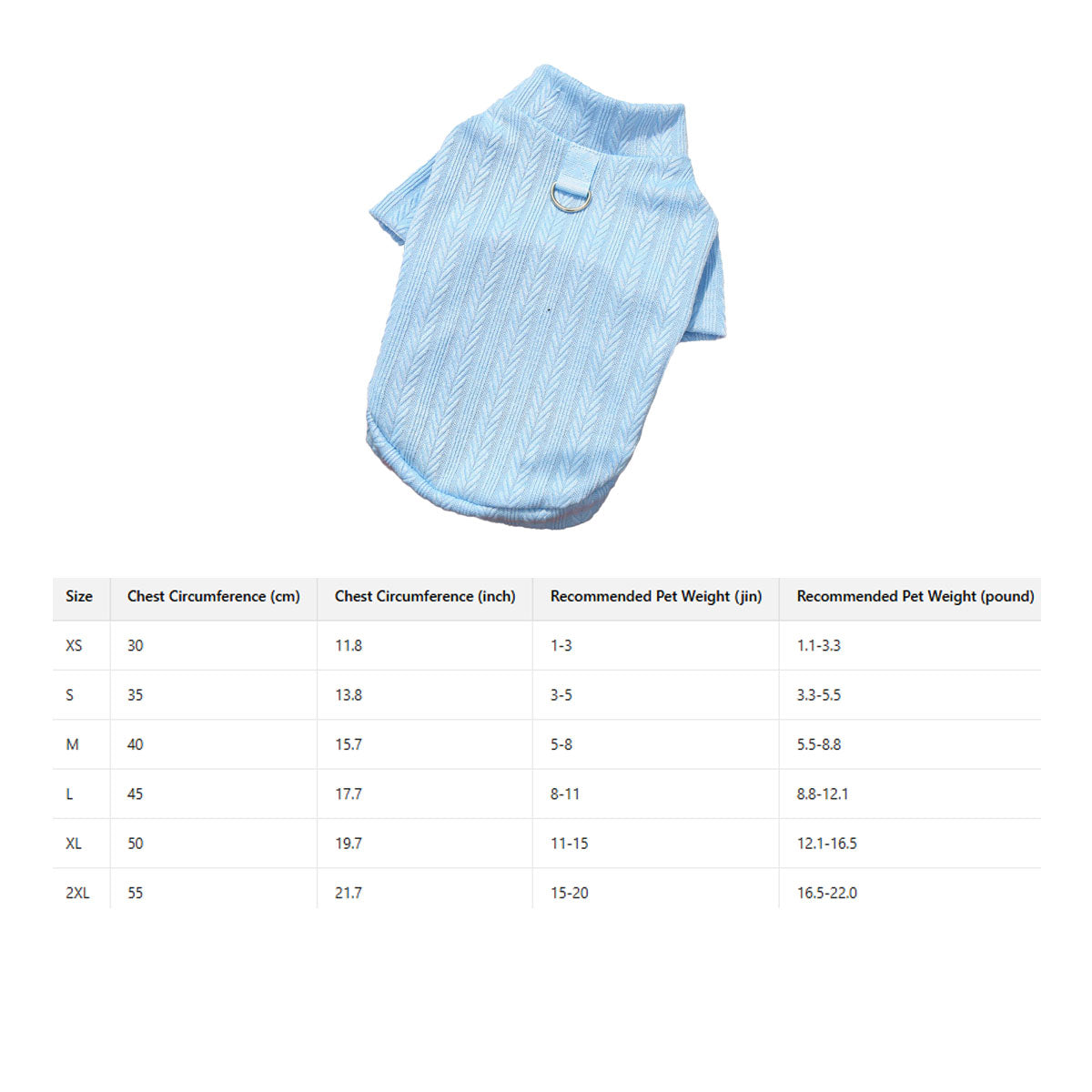 Elastic Pet Undershirt – Soft Fall Winter Outfit_CWMM11074