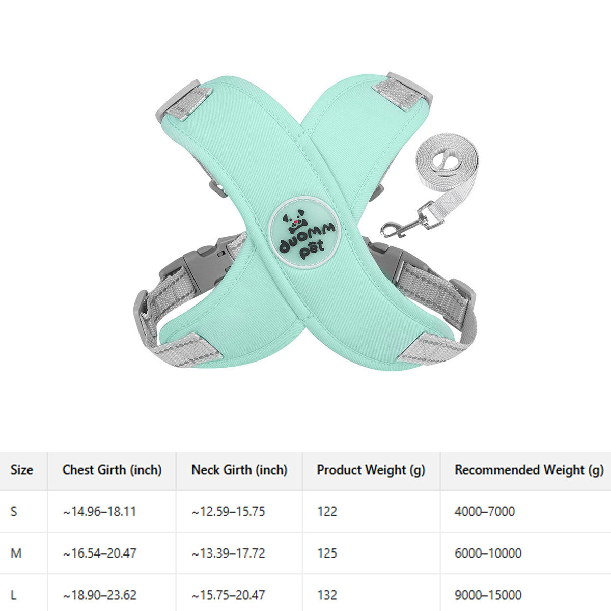 Dog Vest Harness with Reflective Walking Leash_CWMM12568