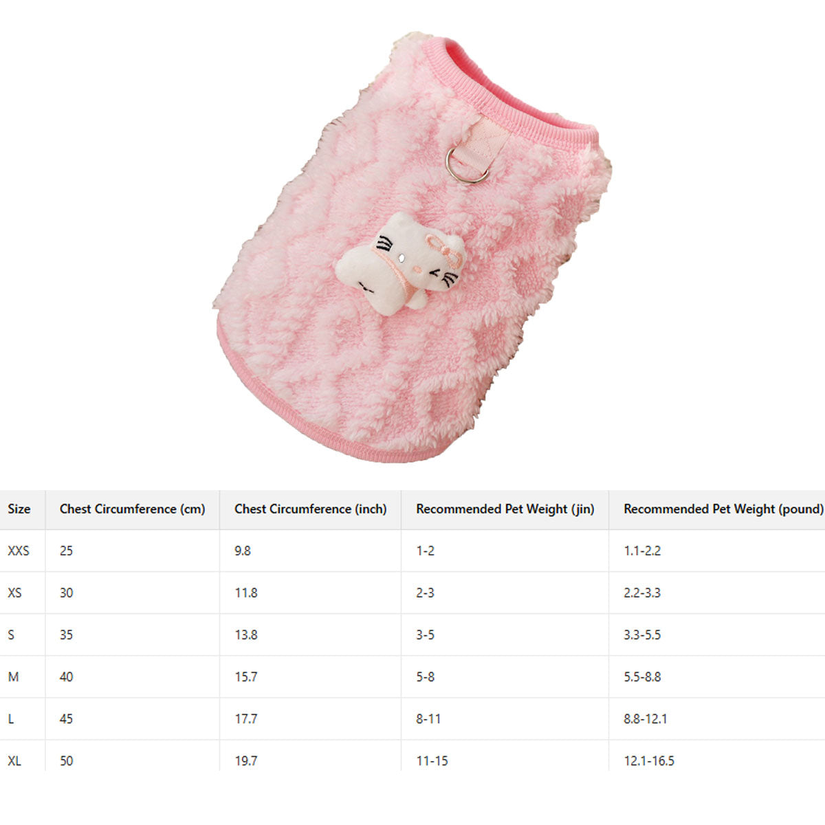 Plush Lined Coat for Small Dogs & Cats_CWMM11119