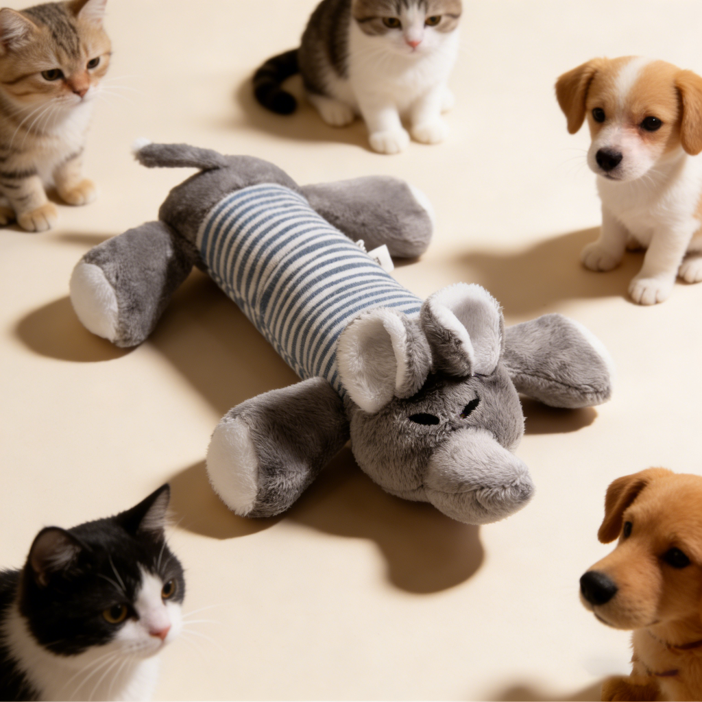 Plush Squeaky Animal Dog Toy for Chewing_CWMM12958