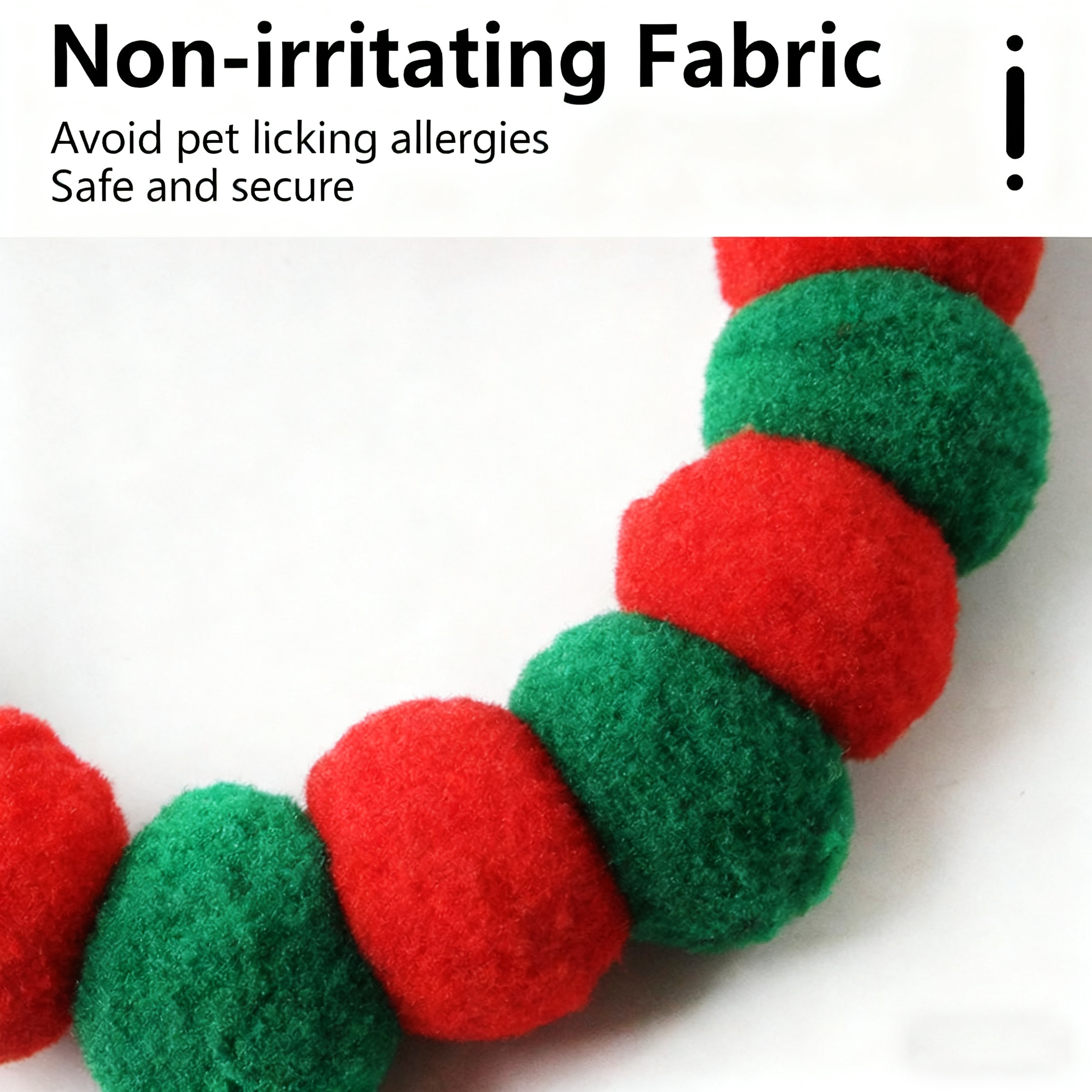 Christmas Pet Collar – Felt Ball Necklace for Cats Dogs_CWMM11337