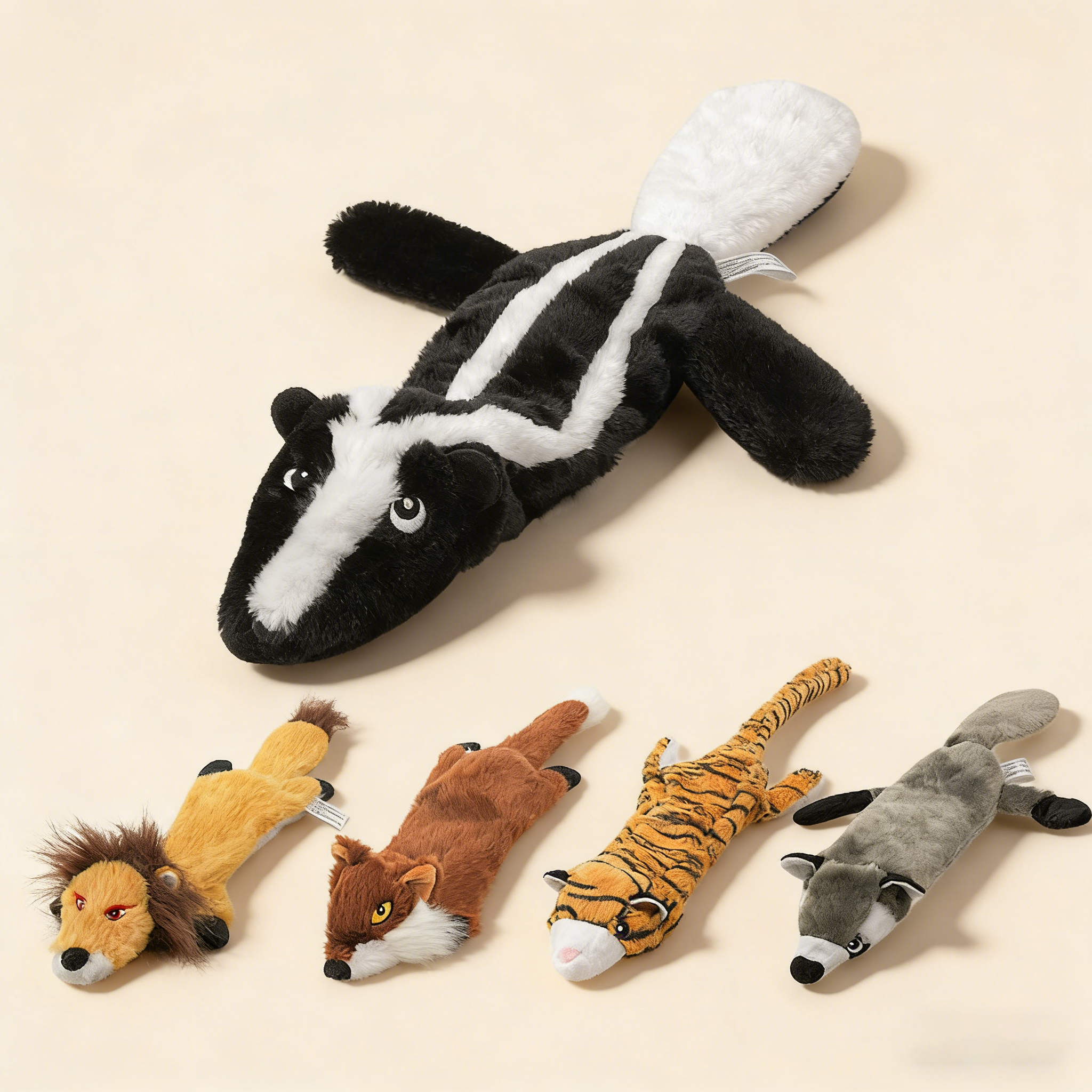 Squeaky Plush Skunk Toy for Dogs & Cats_CWMM13297