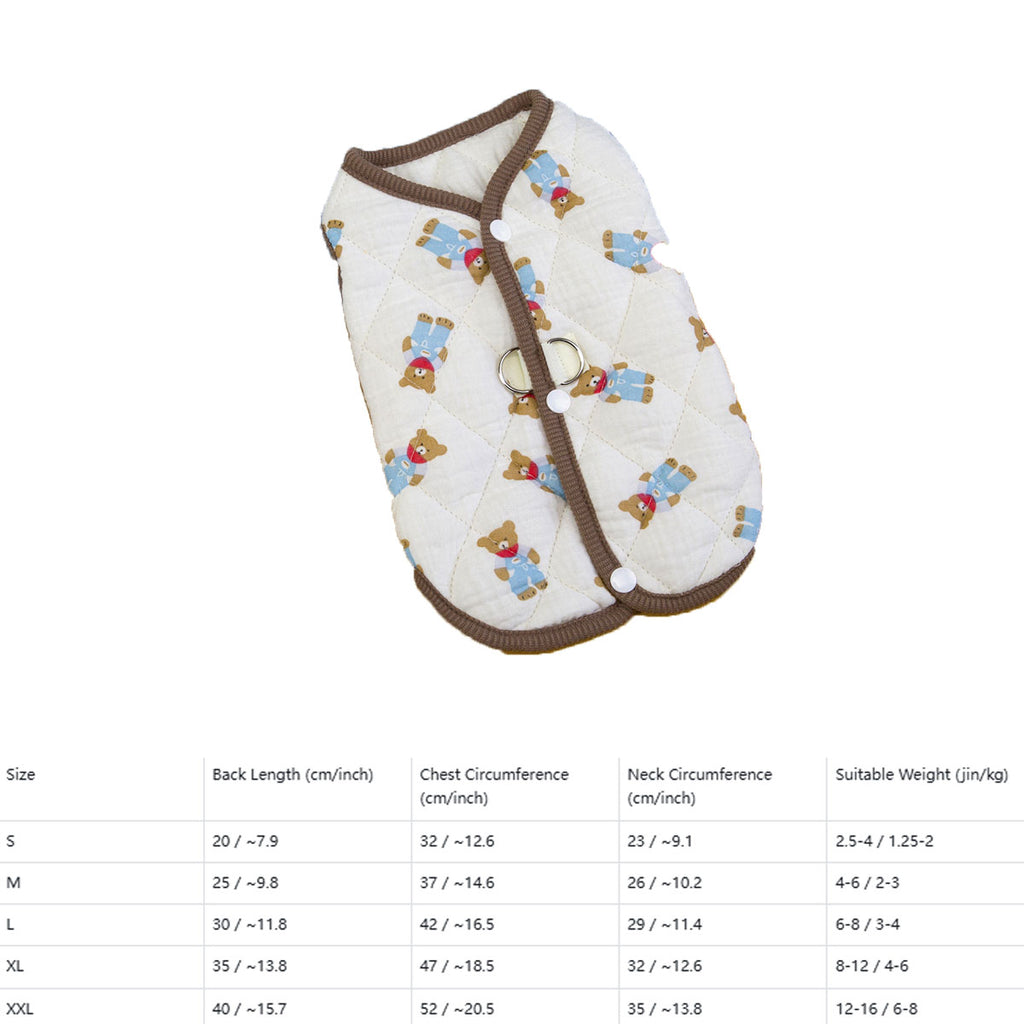 Warm Winter Dog Cotton Vest for Small Pets_CWMM12202