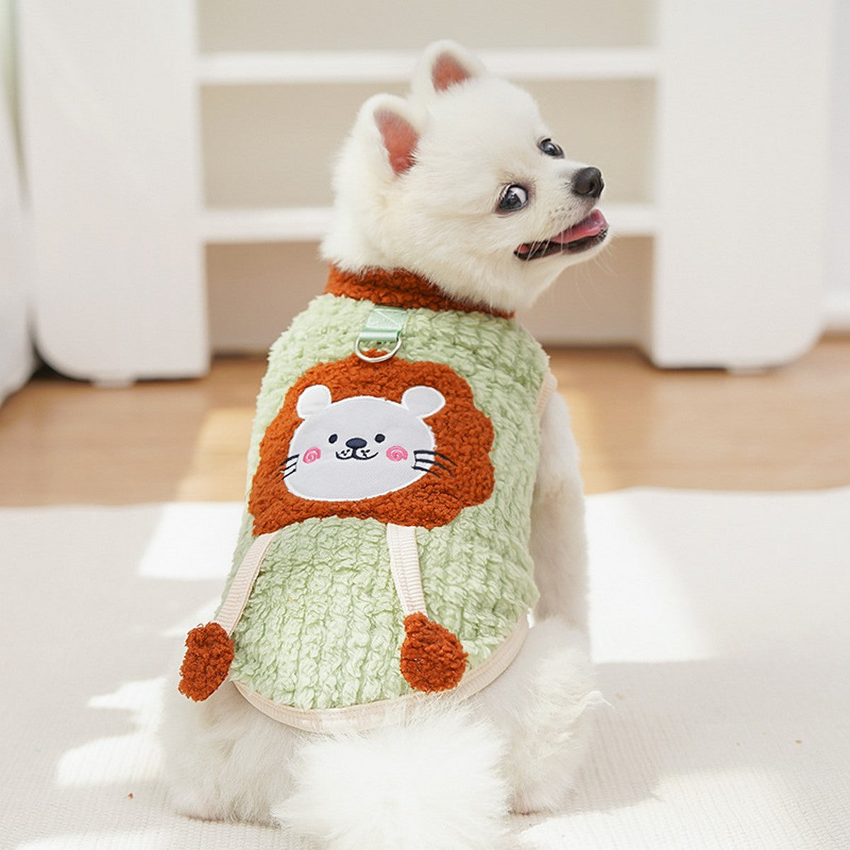 Plush Lion Suit for Hairless Pets Warmth Solution_CWMM11130