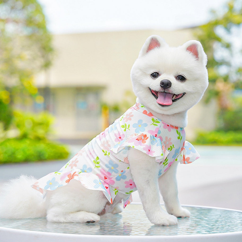 Summer Pet Dress – Ice Silk Cool Floral Outfit_CWMM11118