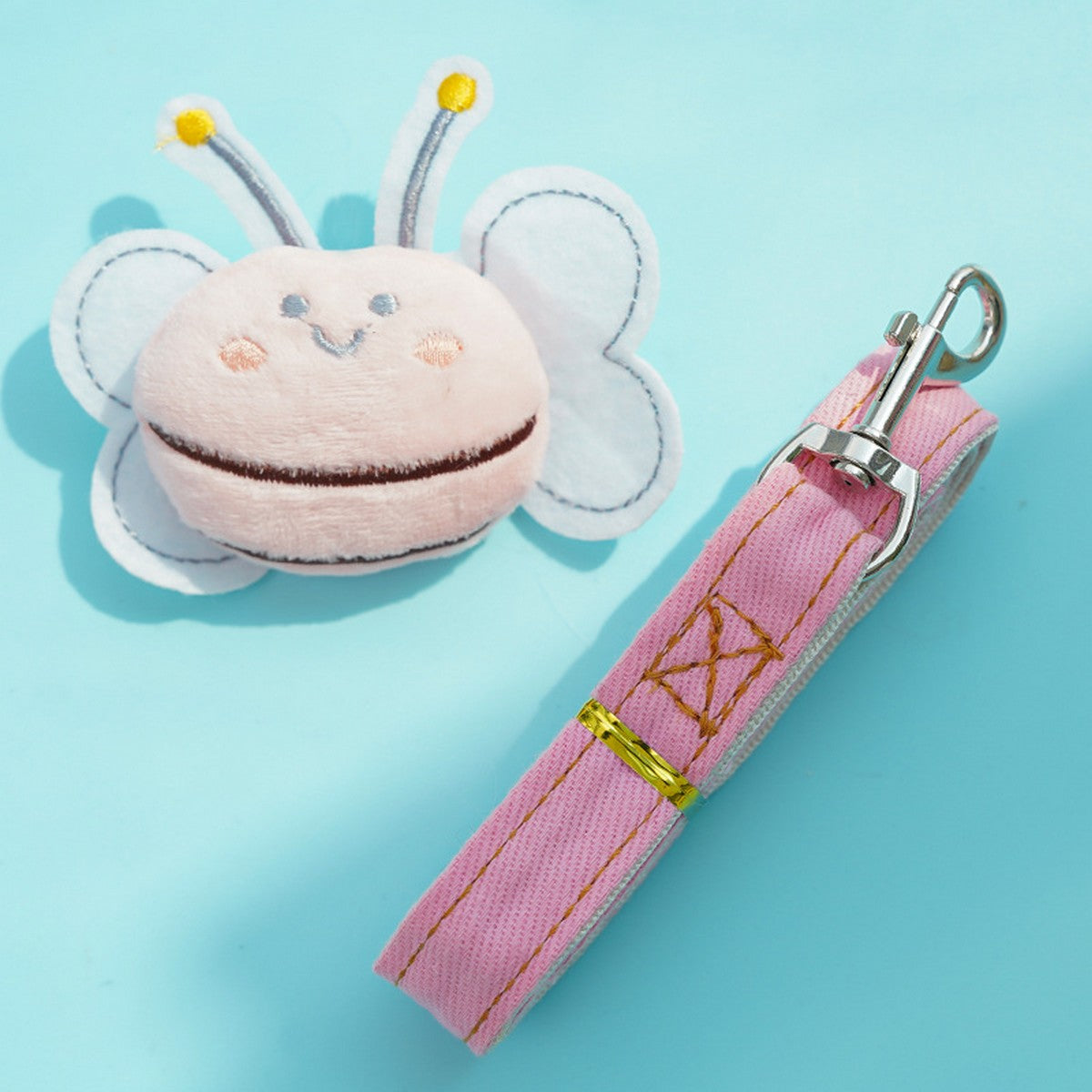 Dog Dresses Cute Denim Overalls with Leash Loop_CWMM11124