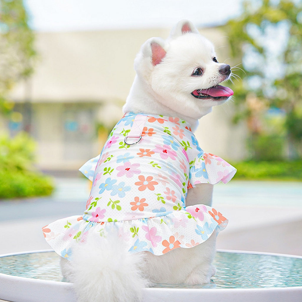 Summer Pet Dress – Ice Silk Cool Floral Outfit_CWMM11118