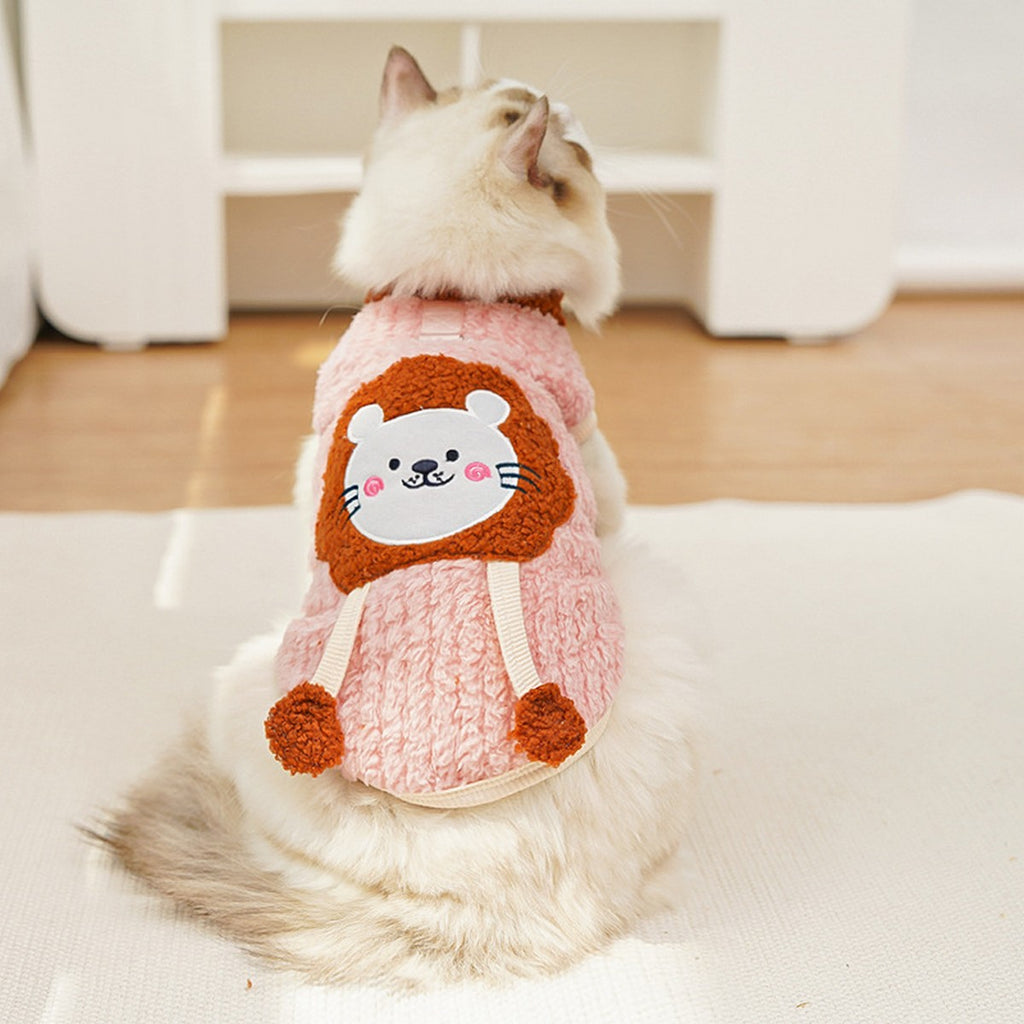 Plush Lion Suit for Hairless Pets Warmth Solution_CWMM11130