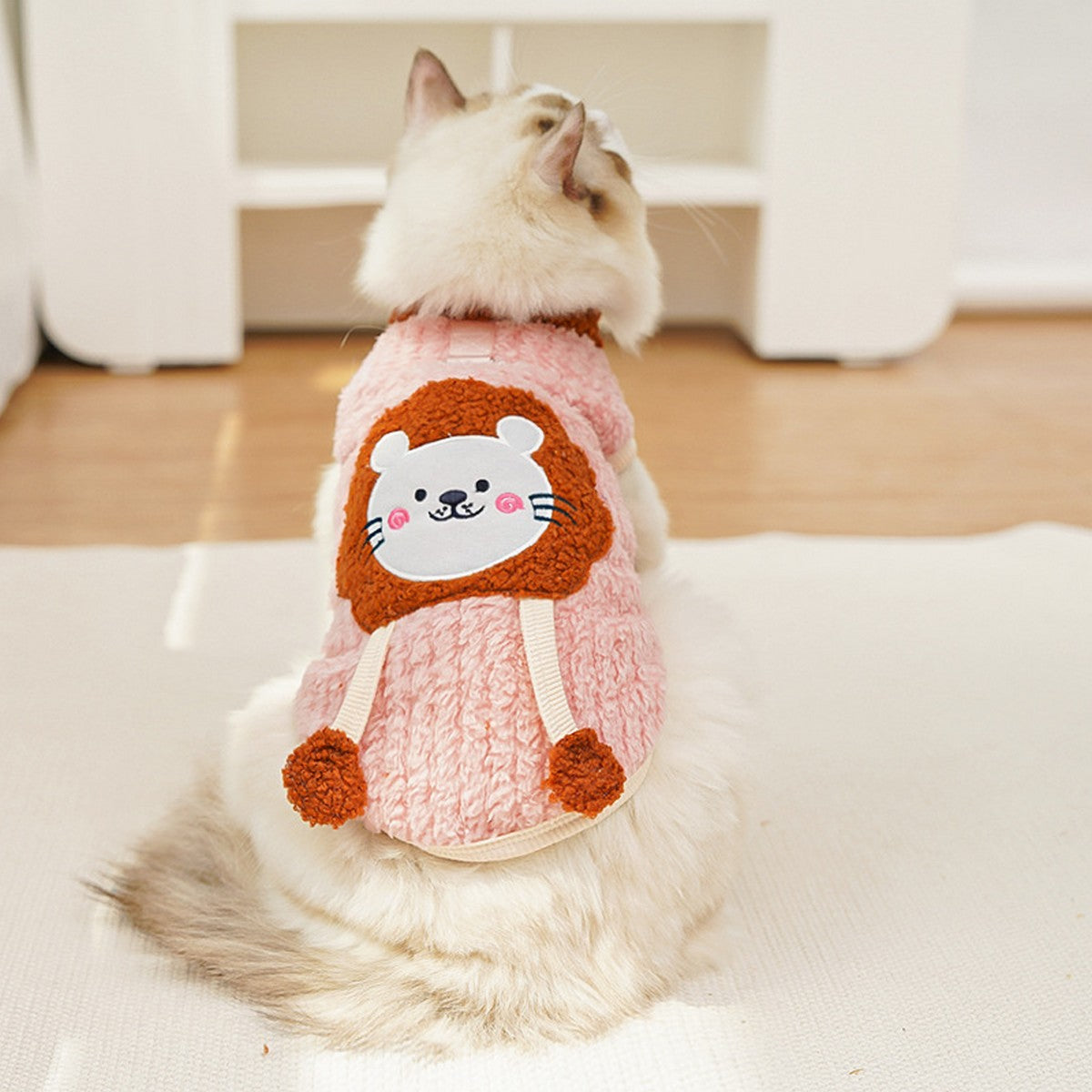 Plush Lion Suit for Hairless Pets Warmth Solution_CWMM11130