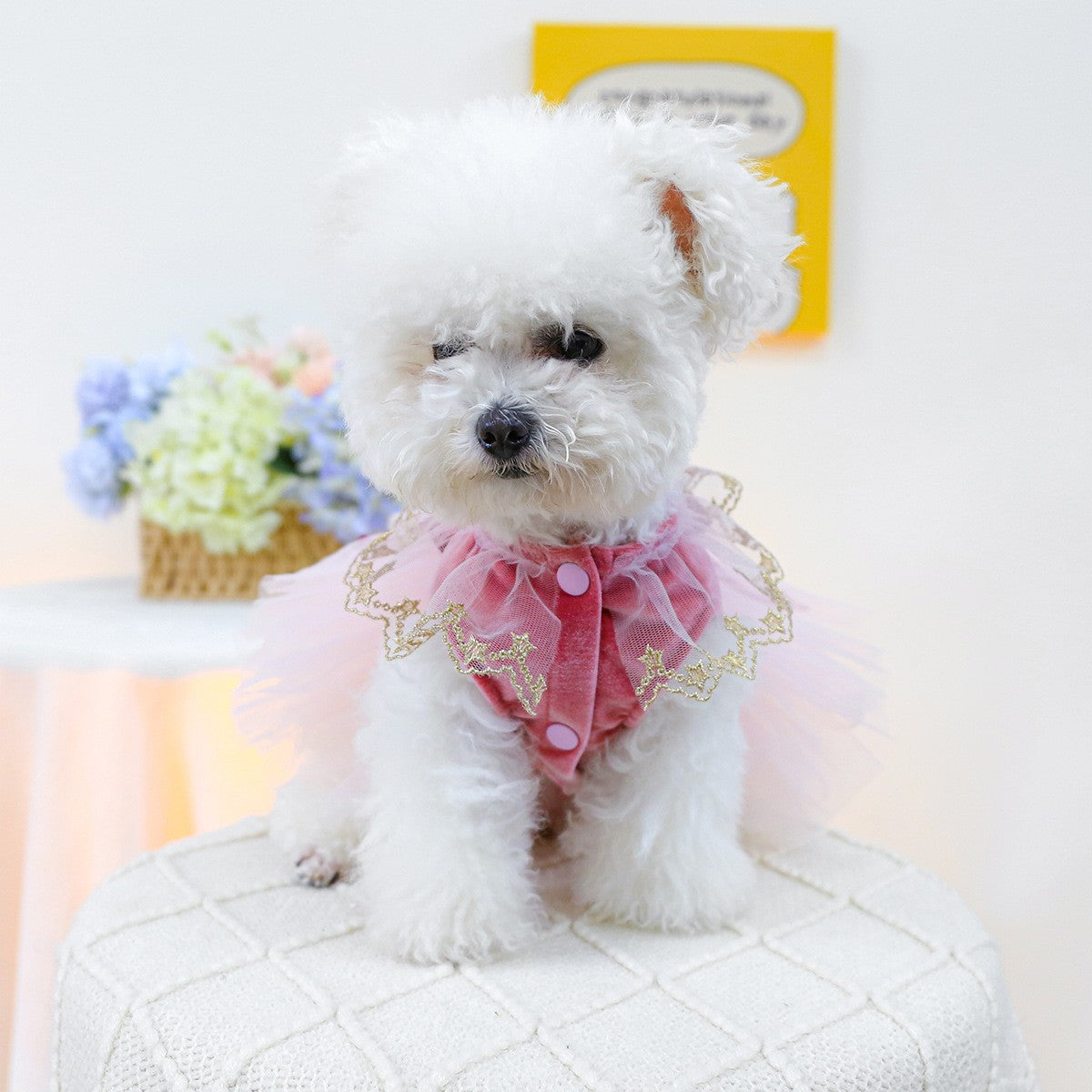 Pet Cozy Tulle Dress Royal Princess Skirt_CWMM13044