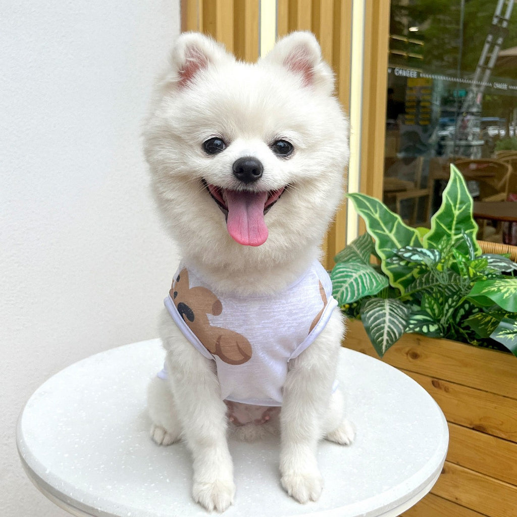 Large Dog Summer Vest  Bear Print Cooling Apparel_CWMM11135