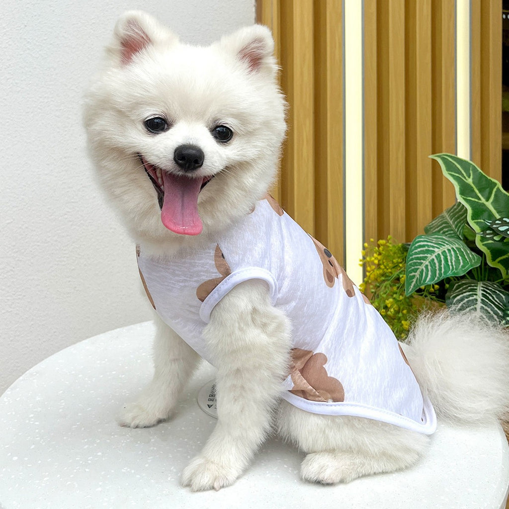 Large Dog Summer Vest  Bear Print Cooling Apparel_CWMM11135