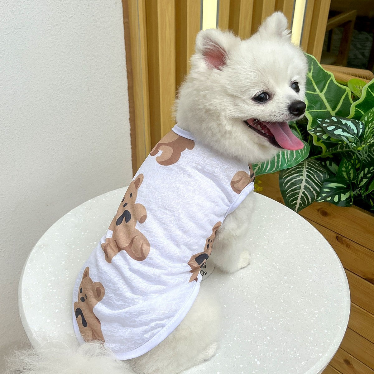 Large Dog Summer Vest  Bear Print Cooling Apparel_CWMM11135